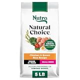 Nutro Natural Choice Small Breed Senior Dog Food Dry Chicken & Brown Rice Recipe, Dry Dog Food Small Breed, 5 lb. Bag