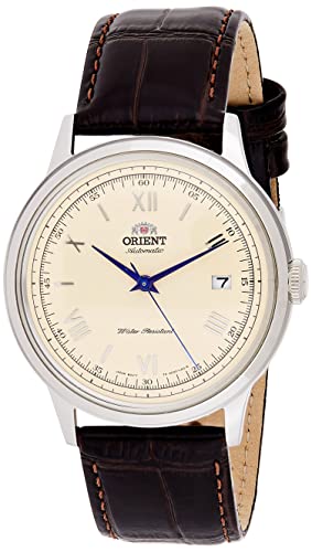 ORIENT Men's '2nd Gen. Bambino Ver. 2' Japanese Automatic Stainless Steel and Leather Dress Watch