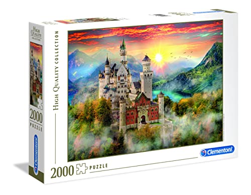 (-43%) Clementoni 32559 Neuschwanstein – Puzzle 2000 Teile ab 9 Jahren, buntes Erwachsenenpuzzle mit kräftigen Farben, Geschicklichkeitsspiel für die ganze Familie, schöne Geschenkidee