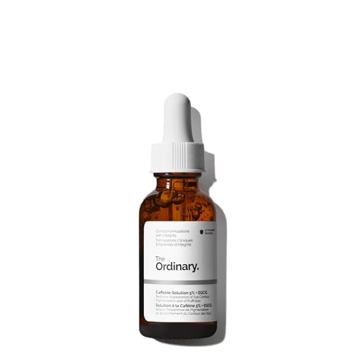 The Ordinary Caffeine Solution 5% + EGCG Eye Serum, Depuffing Eye Serum for Dark Circles and Tired Eyes, 1 Fl Oz