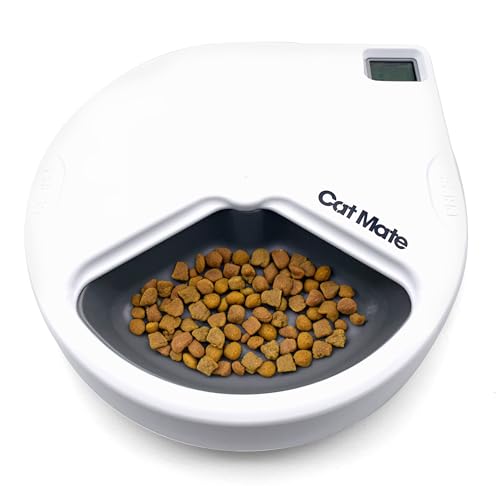 Cat Mate C300 Automatic 3 Bowl Pet Feeder with Digital Timer for Wet and Dry Pet Food...