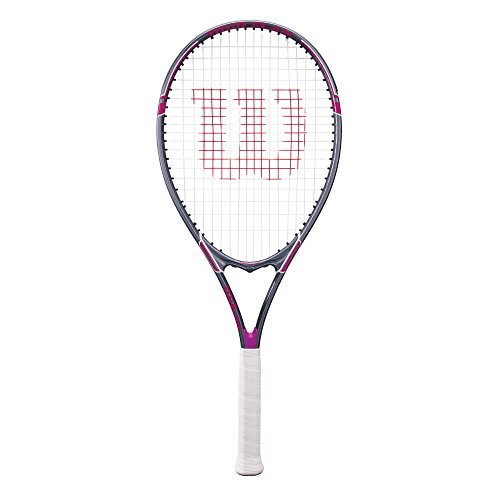 Wilson Tour Slam Adult Recreational Tennis Racket - Grip Size 2 - 4 1/4", Pink/Grey