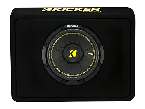 KICKER TCWC104 CompC 10" Subwoofer in Thin Profile Enclosure 4-Ohm