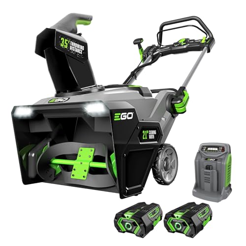 EGO Power+ SNT2102 21-Inch 56V Cordless Snow Blower with 2 Batteries and Charger