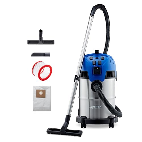 (-28%) Nilfisk Multi II 30L T Nass Trockensauger mit Steckdose - Staubsauger für Werkstatt, Haus, Garten und Auto (1400 W)