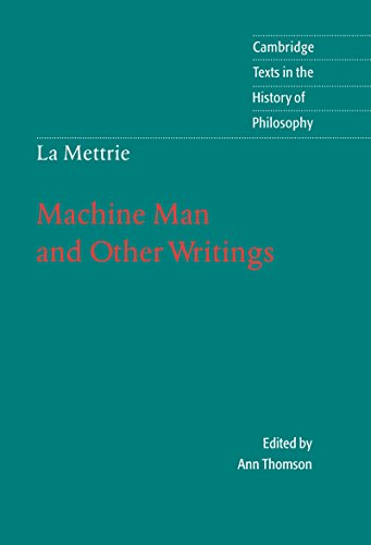 La Mettrie: Machine Man and Other Writings book cover