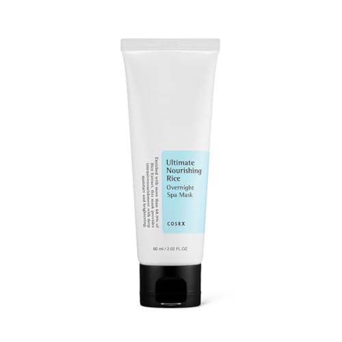 COSRX Ultimate Nourishing Rice Overnight Spa Mask, 60ml / 2.02 fl.oz | Rice Extract 68% and Niacinamide 2%, Korean Skin Care, Animal Testing Free, Paraben Free