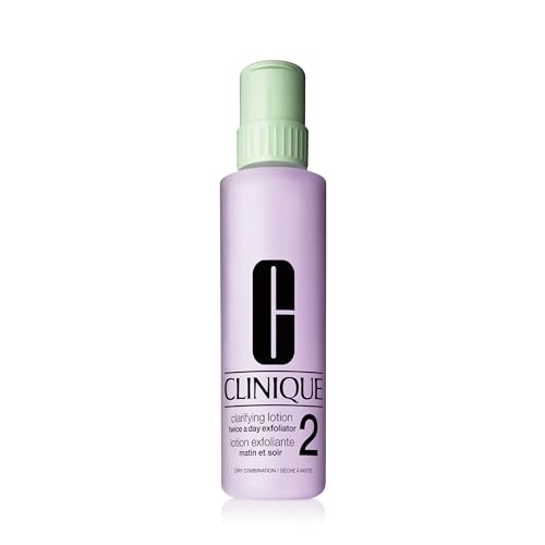 Clinique Clarifying Lotion 2 | Gentle Exfoliator For Dry Combination Skin Types | Face Toner With Witch Hazel | Step 2 in 3-Step Skin Care Routine, 16.5 Fl Oz