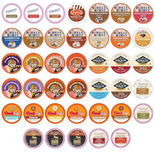 Crazy Cups Flavored Coffee Pods Variety Pack, 40 Count