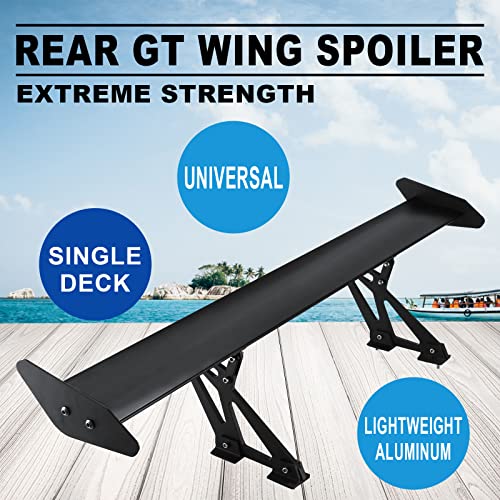 Mophorn GT Wing Spoiler 43.3inch Adjustable Universal Lightweight Aluminum Car Rear Spoiler Wing,Racing Spoiler BGW/JDM Drift