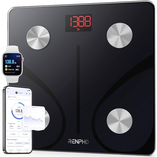 🔥 STARKER PREIS (-50%) RENPHO Waage Personen,Körperwaage mit Körperfettanalyse,13 Werte,abnehmen
