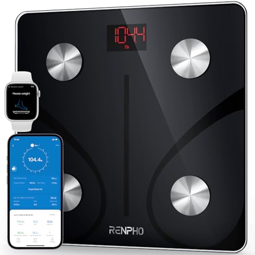 RENPHO Smart Scale for Body Weight, Digital Bathroom Scale BMI Weighing Bluetooth Body Fat Physician Scale, Body Composition Monitor Health Analyzer with Smartphone App, 400 lbs - Elis 1