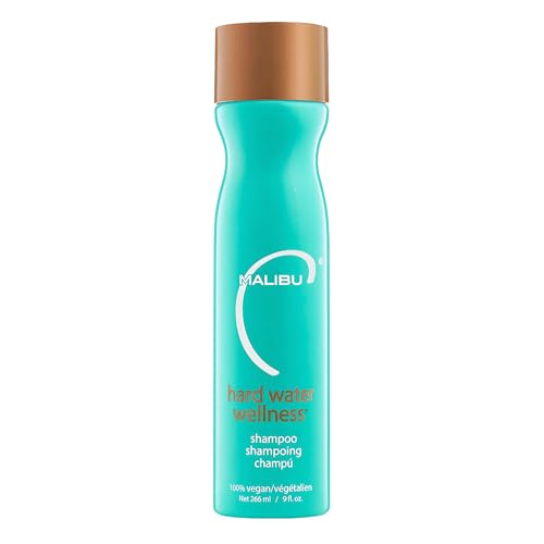 Malibu C Hard Water Wellness Shampoo - Hydrating, Sulfate-Free Hair Care for Hard Water - Removes Minerals and Buildup (9 oz)