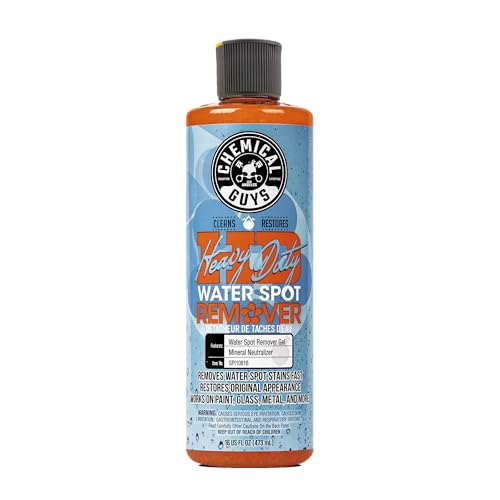 Chemical Guys Heavy Duty Water Spot Remover Gel for Paint, Glass, and Metal - Safely Removes Mineral Stains and Water Marks from Cars, Trucks, Motorcycles, RVs, and More - 16 oz