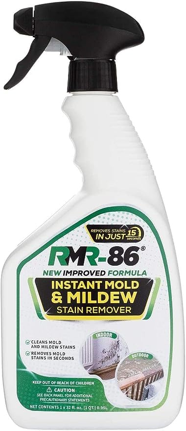 RMR-86 Instant Mold and Mildew Stain Remover Spray - Scrub Free Formula, 30 Fl Oz