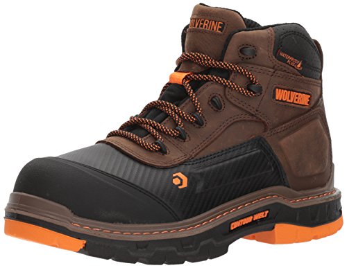 Wolverine Men'sOverpass 6" Mid Composite Toe Waterproof Work Boot, Summer Brown, 10.5 Medium