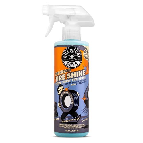Chemical Guys Tire Kicker Sprayable Extra Glossy Tire Shine, Dry-to-Touch Dressing - Restores Wet Look to Rubber, Vinyl, and Plastic, Safe for Cars, Trucks, Motorcycles, RVs, and More - 16 oz