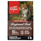 ORIJEN Grain Free High Protein Premium Dry Cat Food Regional Red Recipe 4lb Bag