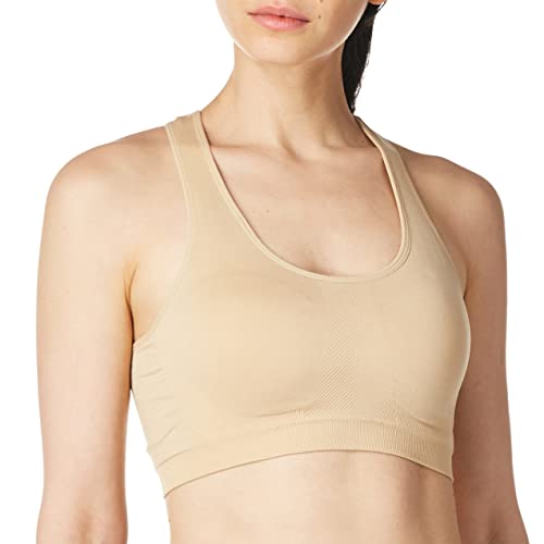 Jockey Women's Bra Mid Impact Removable Cup Seamless Sports Bra, Light, L