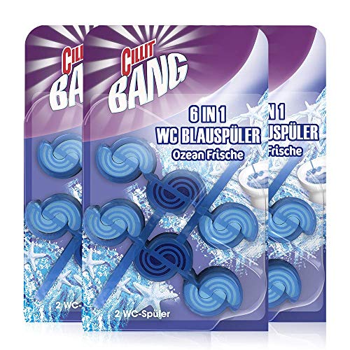 (-17%) Cillit Bang Blue Wave 6 WC Blauspüler, Duopack Ozean Frische, 3er Pack (3 x 2 Stück), Toilet Cleaner
