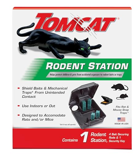 Tomcat Rodent Bait Station — placement in use