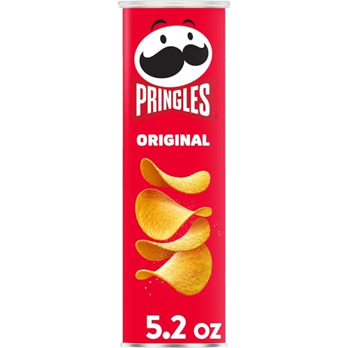 Pringles Potato Crisps Chips, Lunch Snacks, On-The-Go Snacks, Original, 5.2oz Can (1 Can)