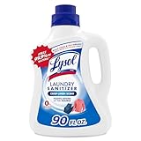 Lysol Laundry Sanitizer Additive, Bacteria-Causing Laundry Odor Eliminator, Detergent Additive, Crisp Linen, 90oz