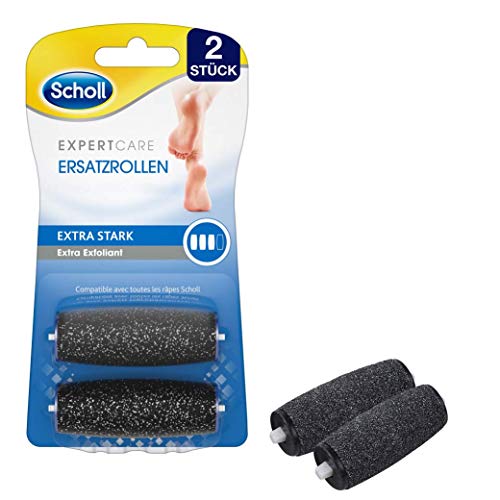(-34%) Scholl Expert care Wet & Dry Ersatzrollen Ultra Stark – Nachfüller für die elektrischen Hornhautentferner von Scholl – Mit Diamantpartikeln – 2 Rollen, Schwarz