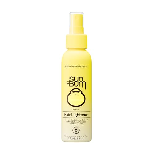 Sun Bum Hair Lightener Spray - For Blonde to Medium Brown Hair Types - UV Protecting - Enriched with Pineapple and Meyer Lemon - Vegan - 4 oz