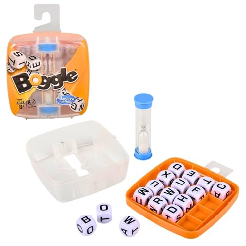 Hasbro Gaming Boggle Classic Game | Word Search Games | Ages 8+ | 1 or More Players | Portable Travel Size | Fun Family Dice Games for Adults and Kids