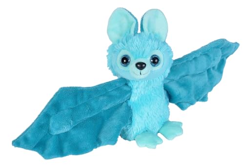 Wild Republic Huggers Blue Bat Plush, Slap Bracelet, Stuffed Animal, Kids Toys, 8 inches