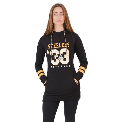 Ultra Game Women's Standard Tunic Hoodie Pullover Sweatshirt Terry, Team Color, Large