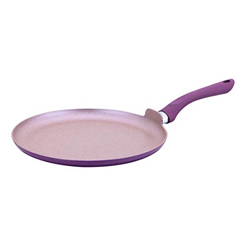 Wonderchef Royal Velvet Non-Stick Dosa Tawa 28cm for Kitchen, Non-Toxic Chemical & PFOA Free, Low-Oil Cooking, Scratch-Resistant, Gas Stove & Inductio
