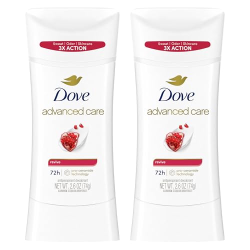 Dove Advanced Care Antiperspirant Deodorant for Women Twin Pack Revive 72 hour sweat and odor protection 2.6 oz (Packaging May Vary)
