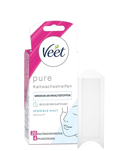 (-32%) Veet Pure Kaltwachsstreifen Gesicht für sensible Haut, 20 Stück