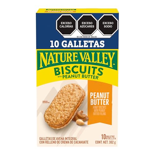 Nature Valley Biscuit Sandwiches, Peanut Butter, Snack Bars, 10 Bars, 13.5 oz