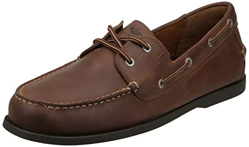 Dockers Men’s Vargas Leather Handsewn Boat Shoe,Rust, 10.5 W US