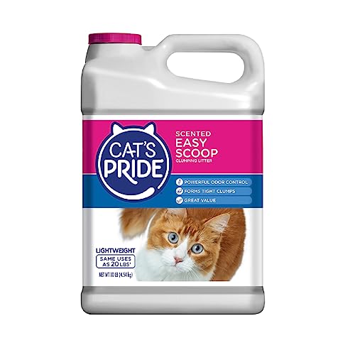 Cat's Pride Lightweight Clumping Litter: Flushable Easy Scoop - Powerful Odor Control - Scented, 10 Pounds