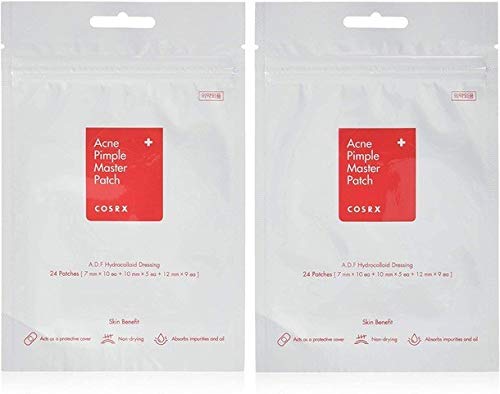 COSRX Acne Pimple Patch Absorbing Hydrocolloid Original 3 Size Patches for Blemishes and Zits Cover, Spot Stickers for Face and Body, Not Tested on Animals (72)
