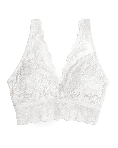 Smart & Sexy Women's Signature Lace Bralette, White, S-XXL