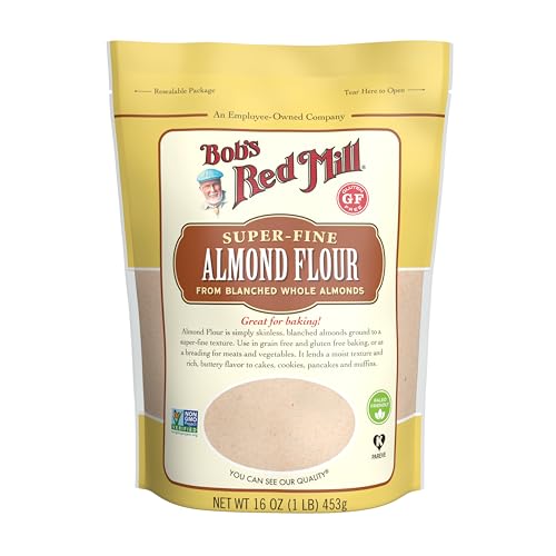 Bob's Red Mill Fine Almond Flour, 16oz (Pack of 1) - Non-GMO, Gluten Free, Paleo, Vegan, Keto Friendly