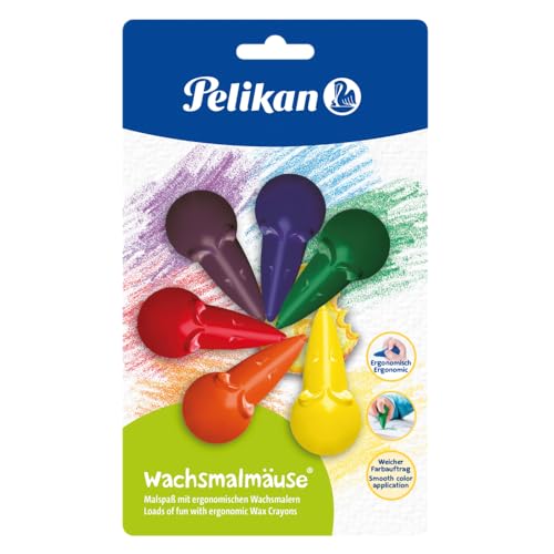 (-30%) Pelikan 803328 Wachsmalmäuse, 6 Farben sortiert, 1 Pack