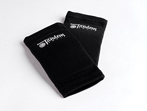 Tandem Sport Volleyball Elbow Pads - Volleyball Pads for Floor Burns and Bruises - Non-Bulky Volleyball Elbow Pads - Black