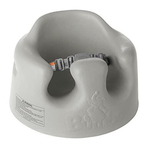 Bumbo Baby Infant Soft Foam Comfortable Support Wide Floor Seat with 3 Point Adjustable Harness for Ages 3 to 12 Months, Cool Grey