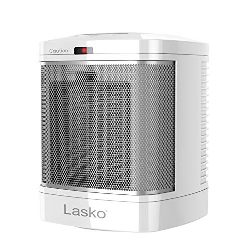 Lasko Portable Electric Ceramic Space Heater with ALCI Plug for Bathroom Use, 2 Heat Settings and Simple Heat Button, 8 