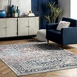 nuLOOM — nuLOOM Lilah Blue Medallion Power Loomed Area Rug, 4' x 6'