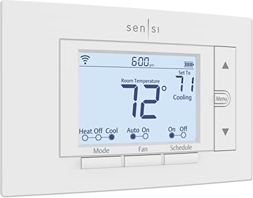 Sensi Smart Thermostat, 100 Years Of Expertise, Wi-Fi, Data Privacy, Programmable, Easy DIY Install, Works With Alexa, E