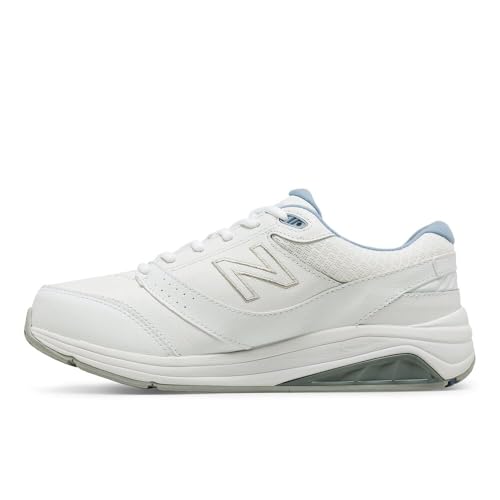 New Balance Women's 928 V3 Lace-up Walking Shoe, White/Blue, 8.5
