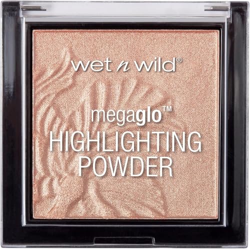 wet n wild MegaGlo Highlighting Powder, Highlighter Makeup, Shimmer Glow, Natural Pink Precious Petals