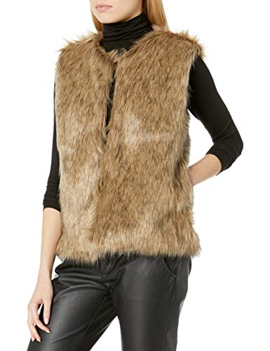 Tanming Women's Fashion Autumn And Winter Warm Short Faux Fur Vests (Small, Grey)